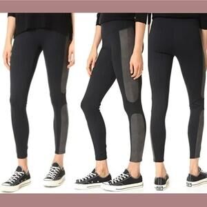 Spanx Faux Leather Panel Ponte Leggings